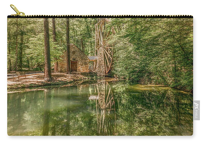Berry College Carry-all Pouch featuring the photograph The Old Mill at Berry College by Marcy Wielfaert