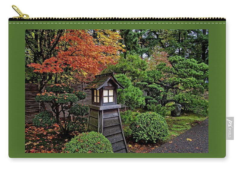 Landscape Zip Pouch featuring the photograph The Pagoda by Thom Zehrfeld