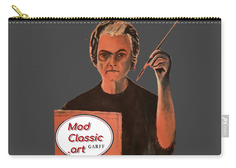 Painting Zip Pouch featuring the painting The Painter's Brush by Enrico Garff