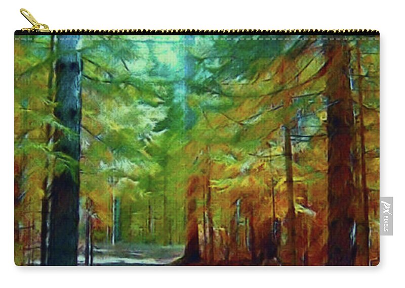Woods Zip Pouch featuring the photograph The Path III by Shirley Moravec