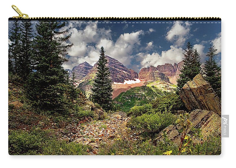 Crater Lake Zip Pouch featuring the photograph The Path To Crater Lake by Endre Balogh