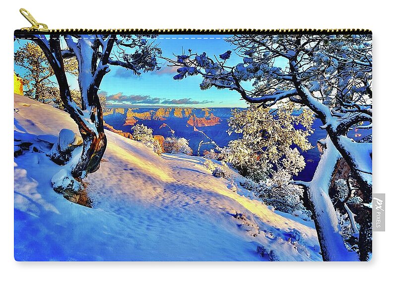 Landscape Zip Pouch featuring the photograph The Path To Glory by Kevyn Bashore
