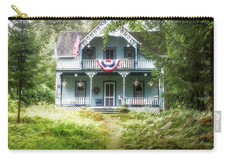 Bay View Zip Pouch featuring the photograph The Pathway to Grandma's House With Radiance by Robert Carter