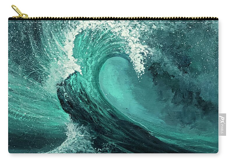 Perfect Carry-all Pouch featuring the painting The Perfect Storm by Darice Machel McGuire