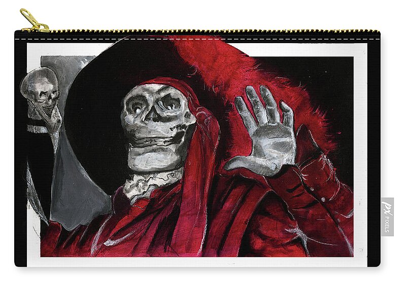 Mummy Zip Pouch featuring the mixed media The Phantom in Color by Sean Parnell
