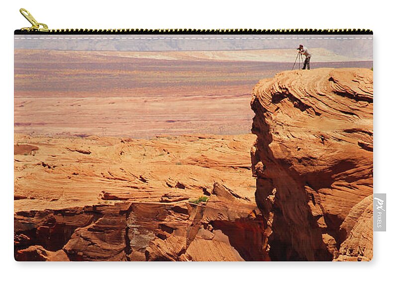 The Photographer Carry-all Pouch featuring the photograph The Photographer by Mike McGlothlen