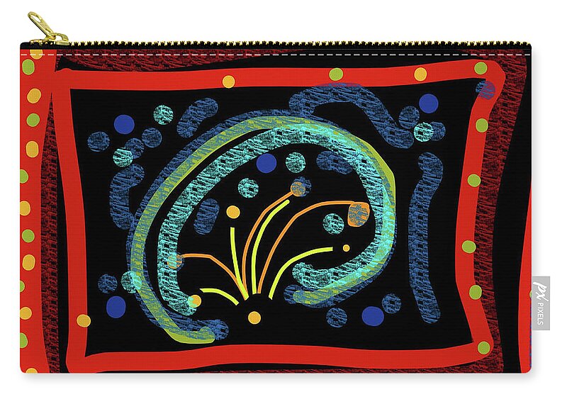 The Plume Carry-all Pouch featuring the digital art The Plume by Susan Fielder