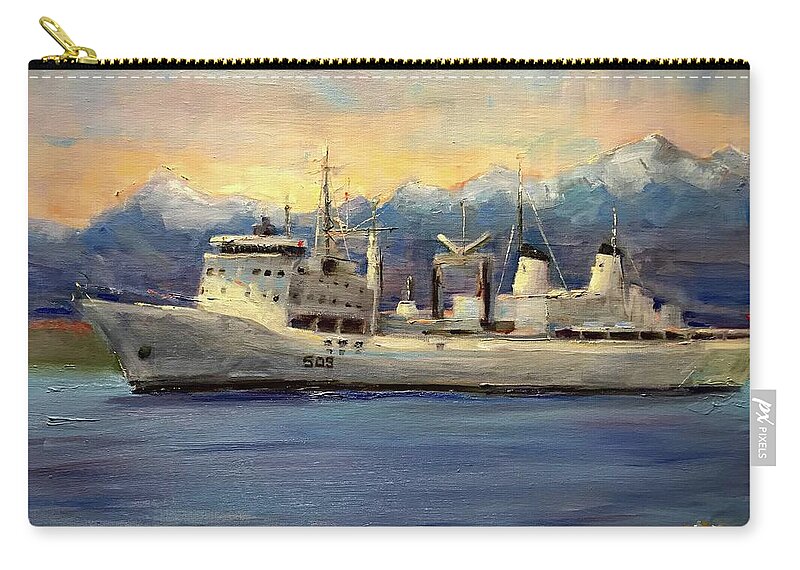  Carry-all Pouch featuring the painting The Protecteur by Ashlee Trcka