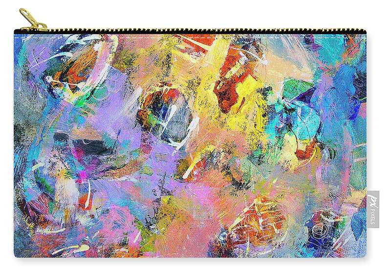 Quantum Field Zip Pouch featuring the mixed media The Quantum Field by Dominic Piperata