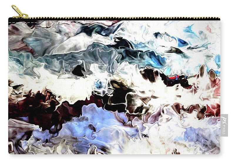 Water Zip Pouch featuring the painting The Rapids by Anna Adams