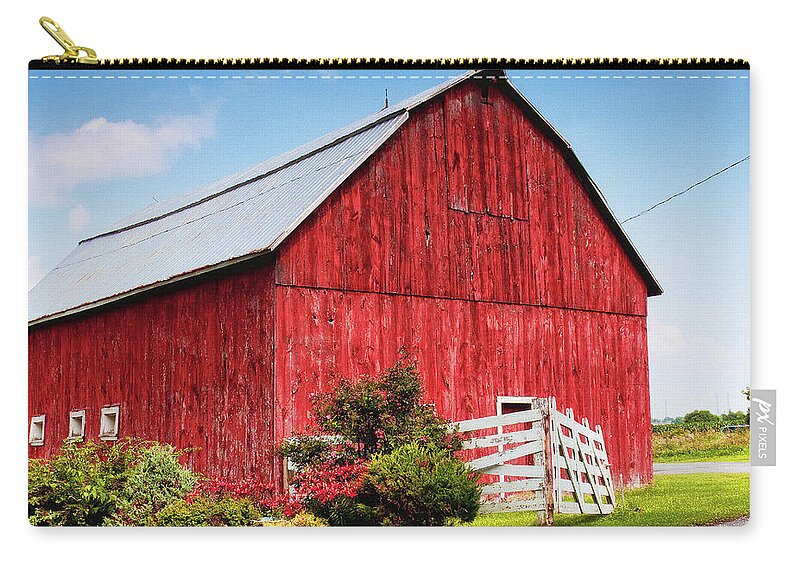 Barn Carry-all Pouch featuring the photograph The Red Barn by Tatiana Travelways