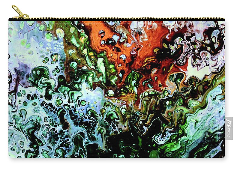 Ocean Zip Pouch featuring the painting The Sea Below by Anna Adams