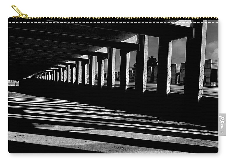 Parking Zip Pouch featuring the photograph The Skeleton BW by Lee Darnell