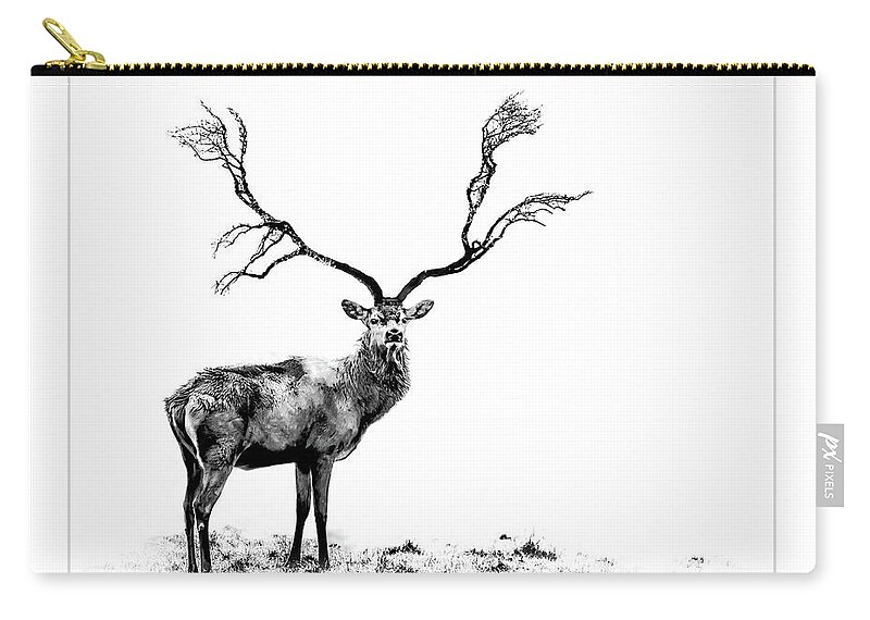 Stage Zip Pouch featuring the photograph The Stag by Andrea Kollo