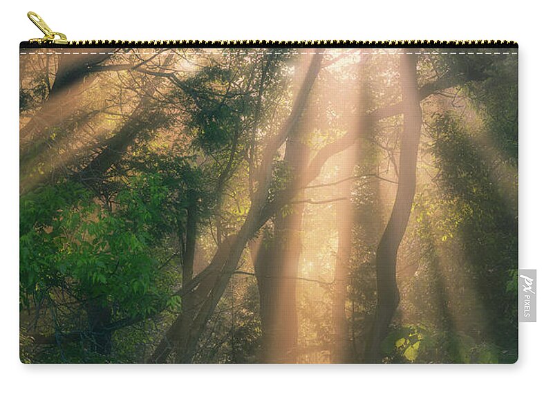 Sun Rays Zip Pouch featuring the photograph The Sun Rays #2 by Henry w Liu