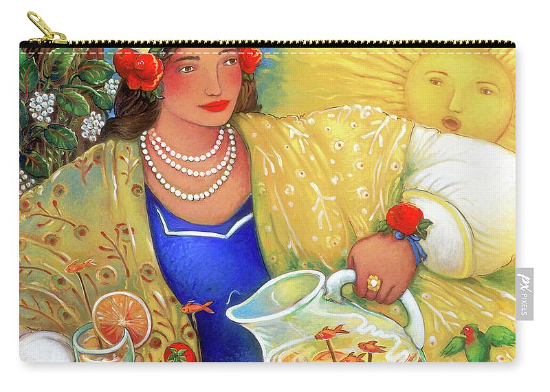 Drinks Carry-all Pouch featuring the painting The Sun Sang by Linda Carter Holman