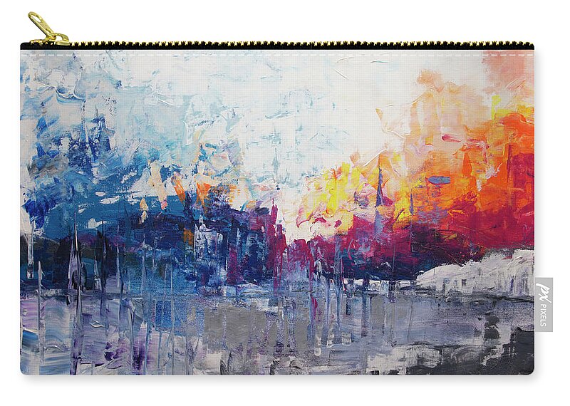 Winter Carry-all Pouch featuring the painting The Symphony of a Winter Morning by Linda Bailey