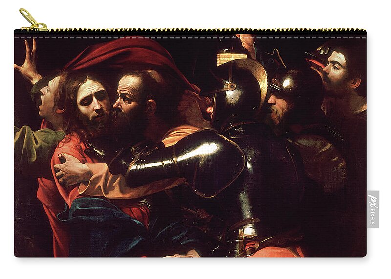 Passion Carry-all Pouch featuring the painting The Taking of Christ by Michelangelo Merisi da Caravaggio