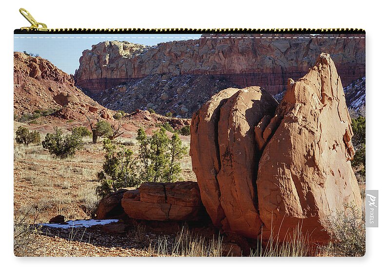 Landscape Zip Pouch featuring the photograph The Three Amigos by Steve Templeton