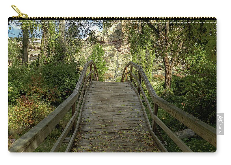 Landscape Carry-all Pouch featuring the photograph The Trail to Shiprock by Laura Putman