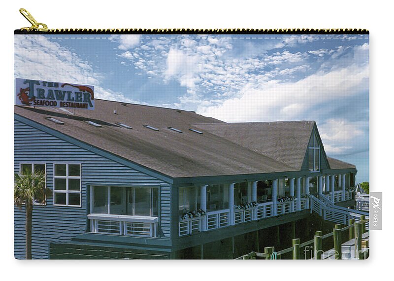 The Trawler Zip Pouch featuring the photograph The Trawler - Shem Creek by Dale Powell