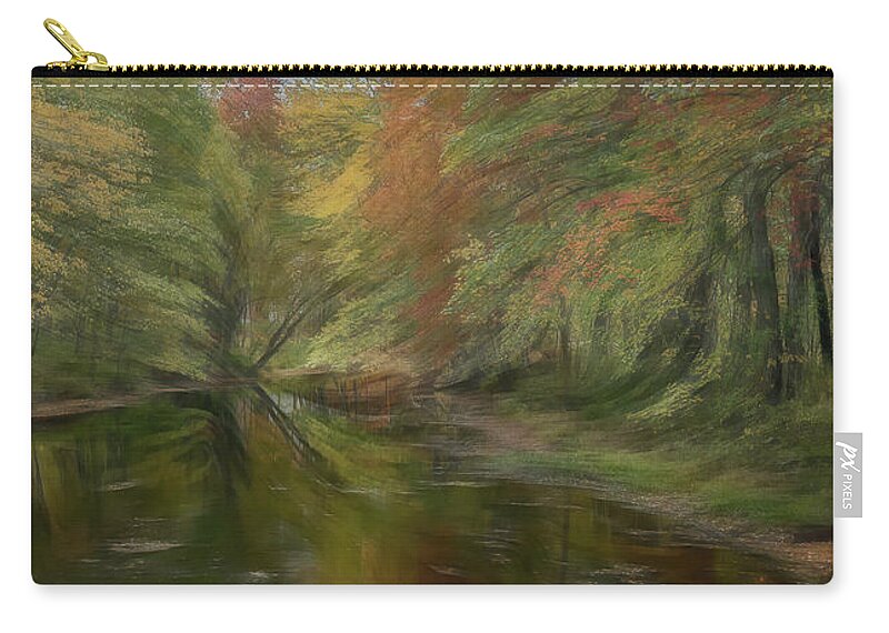 Autumn Zip Pouch featuring the photograph The Twist of Autumn by Sylvia Goldkranz