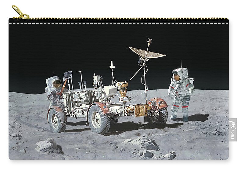 Apollo Zip Pouch featuring the painting The Ultimate Exotic Car by Mark Karvon