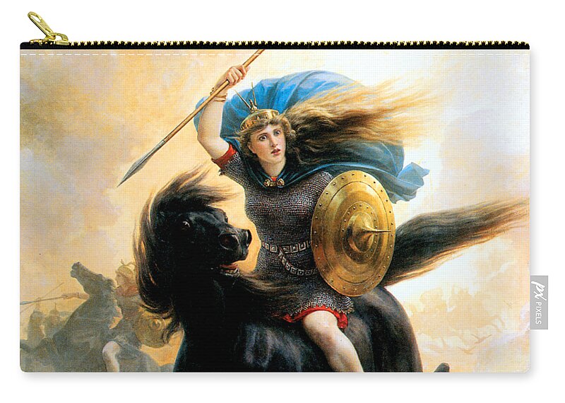 Valkyrie Carry-all Pouch featuring the painting The Valkyrie 1869 by Peter Nicolai Arbo