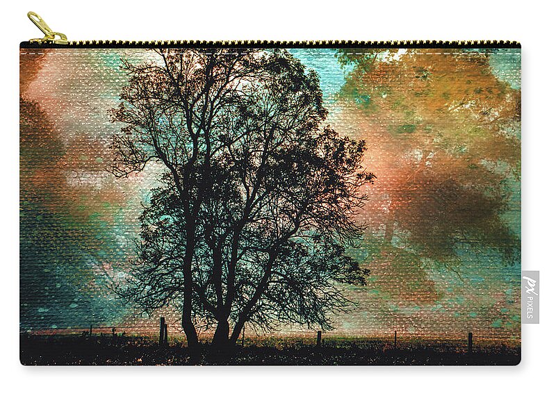 Veil Of Daybreak Zip Pouch featuring the photograph The Veil of Daybreak by Susan Maxwell Schmidt