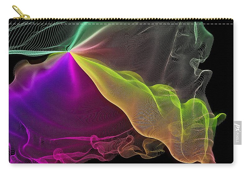 Abstract Zip Pouch featuring the photograph The Veils - Series #16 by Barbara Zahno