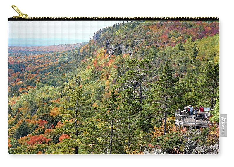 Porcupine Mountains Wilderness State Park Carry-all Pouch featuring the photograph The Viewing Platform by Robert Carter