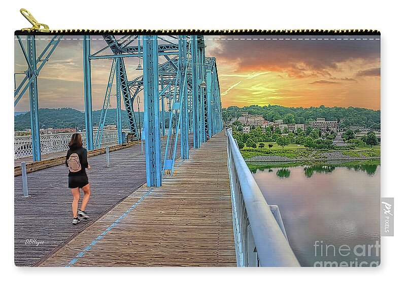 Sunrises Zip Pouch featuring the photograph The Walk by DB Hayes
