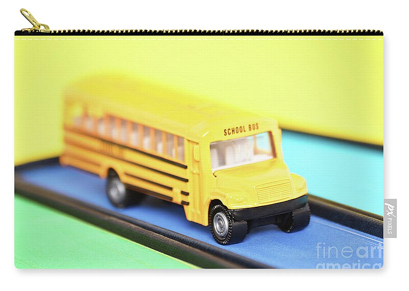 School Zip Pouch featuring the photograph The way to knowledge is through books by Mendelex Photography