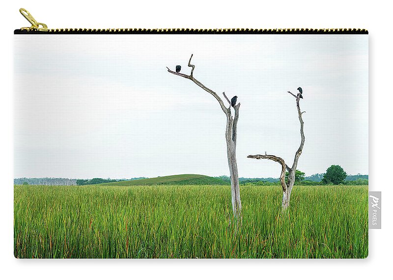 Christmas Zip Pouch featuring the digital art The Wetlands by Kevin McClish