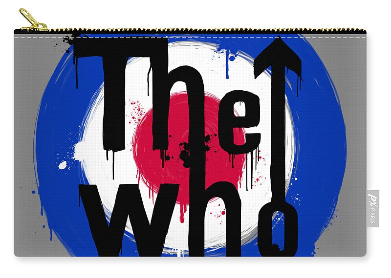 Thewho Zip Pouch featuring the digital art The Who png by Andrea Gatti