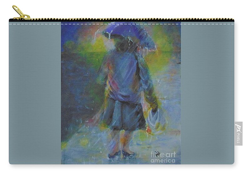 Acrylic Carry-all Pouch featuring the painting The Year 2020 by Saundra Johnson