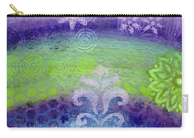 Abstract Zip Pouch featuring the painting They Rise by Amy E Fraser