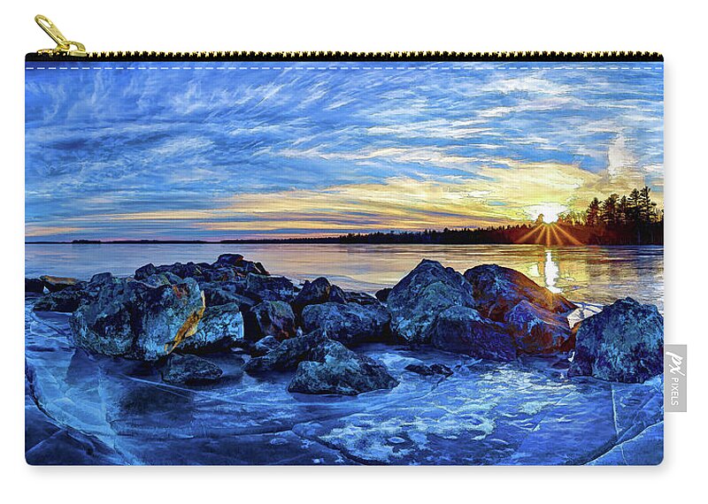 Artistic Rendering Zip Pouch featuring the photograph Synergy by ABeautifulSky Photography by Bill Caldwell