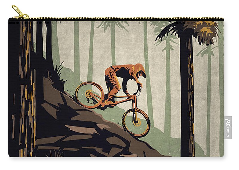 Mountain Bike Carry-all Pouch featuring the painting Think Outside No Box Required by Sassan Filsoof
