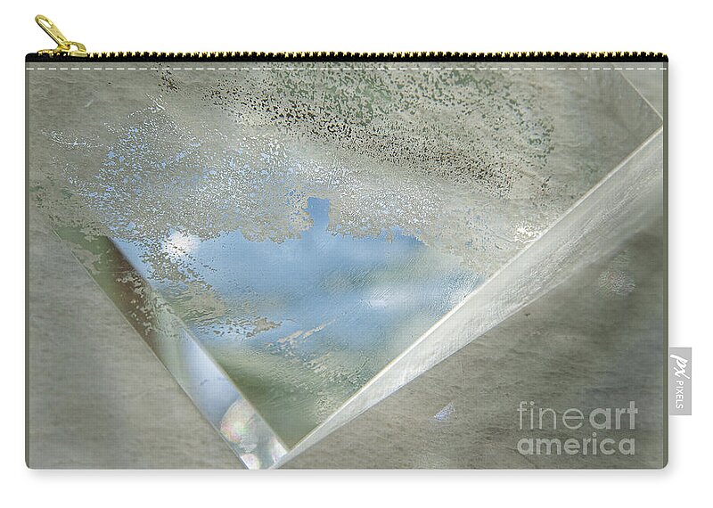 Blue Zip Pouch featuring the photograph Thinking at Square Angles by Marilyn Cornwell