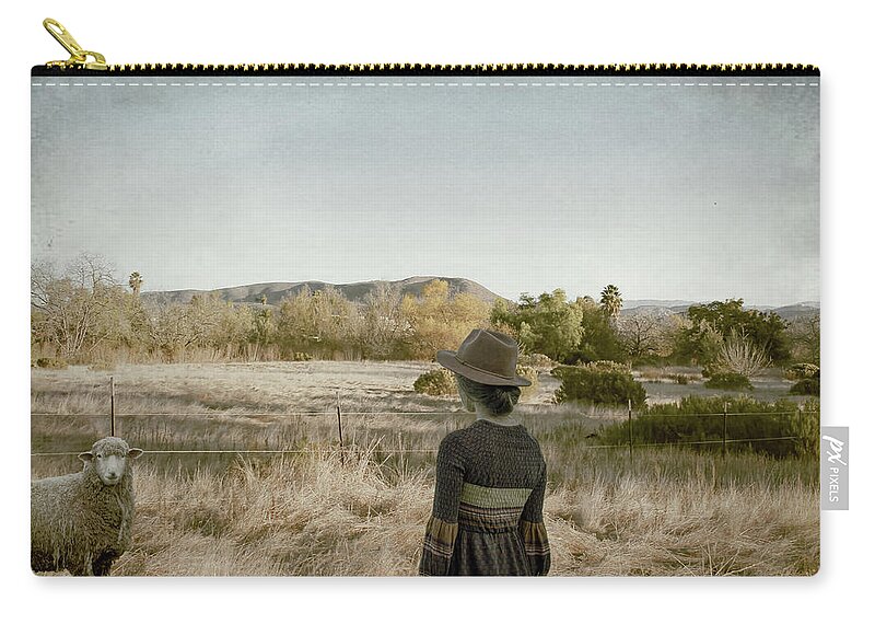 Sheep Carry-all Pouch featuring the photograph This Beautiful Life by Alison Frank