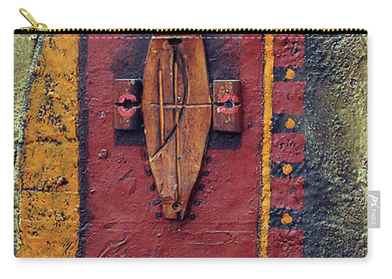 African Art Carry-all Pouch featuring the painting This Is Major Tom by Michael Nene