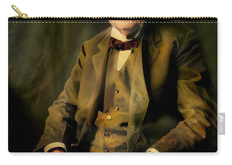 Wingsdomain Zip Pouch featuring the photograph Thomas Edison 20210220 by Wingsdomain Art and Photography