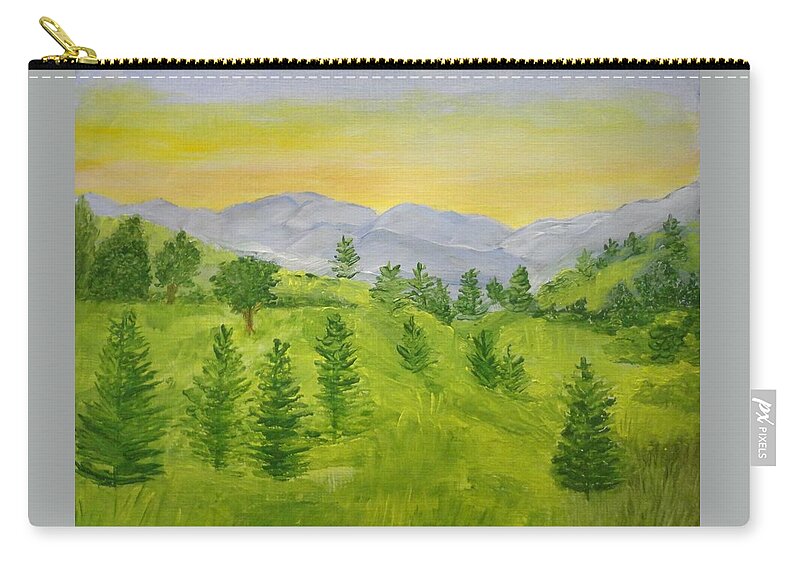 Canvas Prints Zip Pouch featuring the painting Those that seek me early shall find me. Proverbs 8 17 KJV by Rosie Foshee