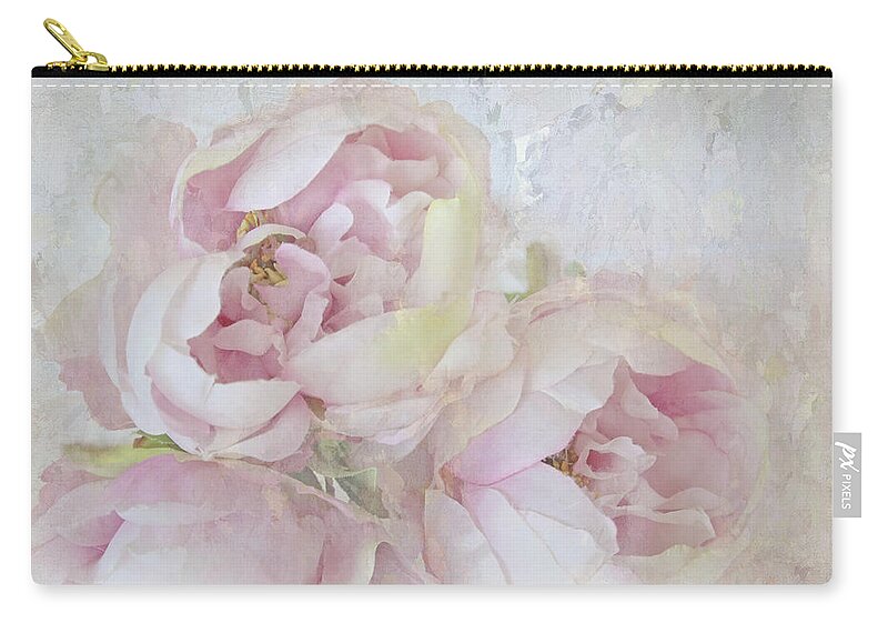 Flower Carry-all Pouch featuring the photograph Three Peonies by Karen Lynch