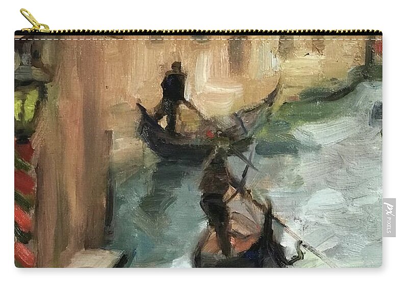 Venice Carry-all Pouch featuring the painting Peaceful times 2 by Ashlee Trcka