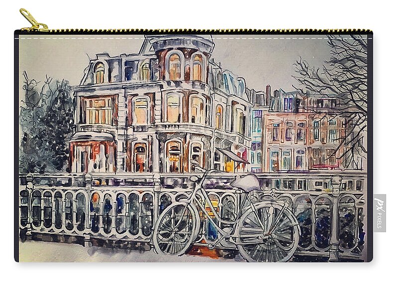  Zip Pouch featuring the painting Through the Narrow Gate by Try Cheatham