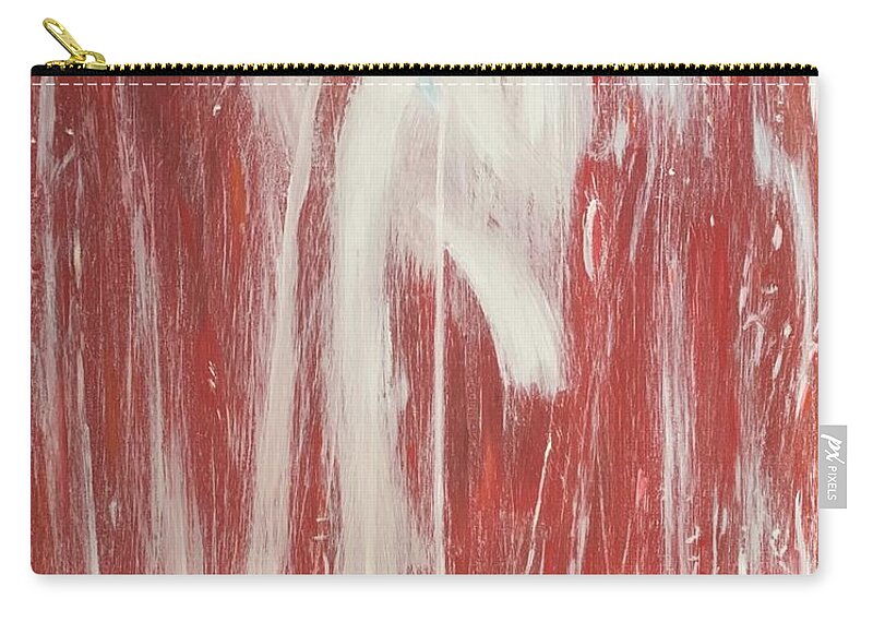 Abstract Zip Pouch featuring the painting Thunderbolts by Denise Morgan