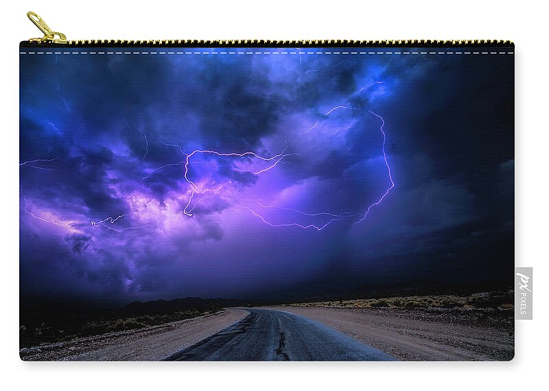 2021 Zip Pouch featuring the photograph Thunder Storm in the Desert 1 by James Sage