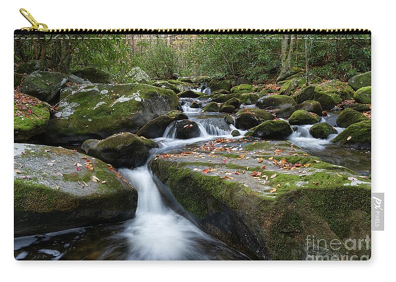 Smoky Mountains Zip Pouch featuring the photograph Thunderhead Prong 28 by Phil Perkins